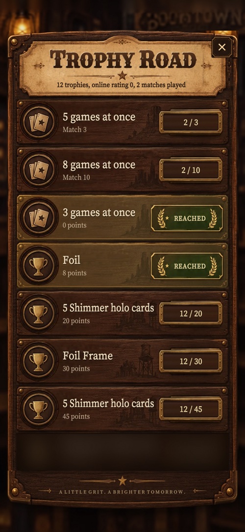 Boomtown Trophy Road game screen
